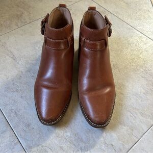 Madewell Buckle Detail Bootie sz. 6.5 saddle brown